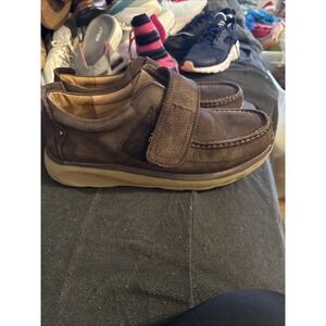 Men's Propet‎ Otto Casual Strapped Loafers Shoes Size 11 .5 Brown Leather